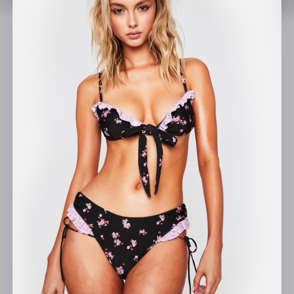 For Love and Lemons Midnight Bloom Bikini